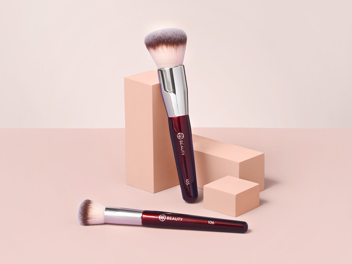 Makeup brush set store with foundation brush